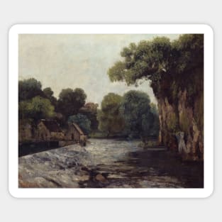 The Weir at the Mill by Gustave Courbet Sticker